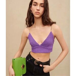 Maje Tweed Crop Top